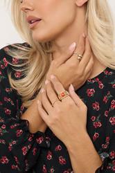 YOURSET 3 PACK Gold Tone Stone Ring Set | Yours Clothing 1
