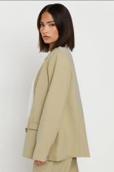PixieGirl Petite Women's Stone Brown Tailored Double Breasted Blazer | PixieGirl 5