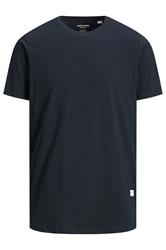 JACK & JONES Big & Tall Navy Blue Jenoa Crew T-Shirt