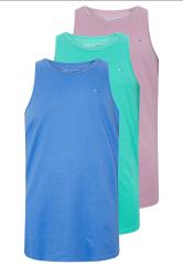 BadRhino Big & Tall Purple/ Blue/ Teal Green 3 Pack Vests