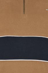 BadRhino Big & Tall Tan Brown Quarter Zip Sweatshirt | BadRhino 6