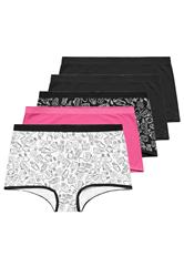 YOURSET 5 PACK Curve Black Perfume Bottle Print Shorts | Yours Clothing 3
