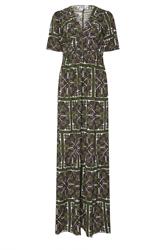 LTS Tall Green Tile Print V-Neckline Maxi Dress | Long Tall Sally 6