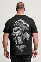 JACK & JONES Big & Tall Black Graphic T-Shirt | BadRhino 2