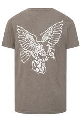 BadRhino Big & Tall Brown Acid Wash Falcon Graphic T-Shirt | BadRhino 7