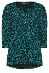 LTS Tall 2 PACK Teal Blue & Grey Cotton Henley Tops | Long Tall Sally 9