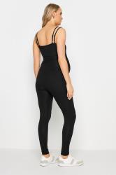 LTS Tall Women's Maternity Black Sleeveless Unitard Jumpsuit | Long Tall Sally 2