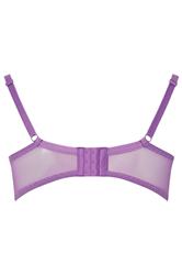 YOURS Plus Size Purple Floral Embroidered Underwired Bra | Yours Clothing 7