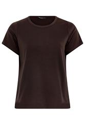 YOURS Curve Chocolate Brown Interlock T-Shirt