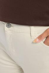 YOURS Plus Size Cream Wide Leg Denim Jeans | Yours Clothing 4