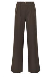 LTS Tall Chocolate Brown Buckle Wide Leg Trousers