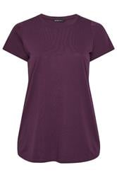 YOURS Curve Dark Purple Core T-Shirt