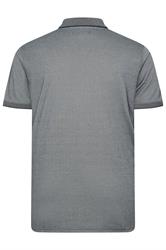 BadRhino Big & Tall Navy Blue Textured Polo Shirt | BadRhino 6