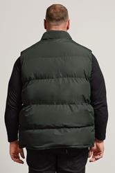 BadRhino Big & Tall Dark Green Zip Through Gilet | BadRhino 2