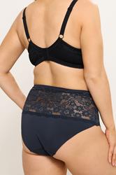 YOURS Plus Size Navy Blue Lace Full Brief | Yours Clothing 2