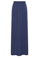 LTS Tall Navy Blue Acid Wash Side Split Maxi Skirt