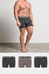BadRhino Big & Tall 3 PACK Black Skull Boxers | BadRhino 3