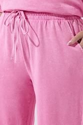 LIMITED COLLECTION Plus Size Pink Acid Wash Joggers | Yours Clothing 4