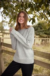 M&Co Grey Contrast Blanket Stitch Jumper | M&Co 3