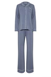 LTS Tall Light Blue Piped Jersey Pyjama Set | Long Tall Sally 5