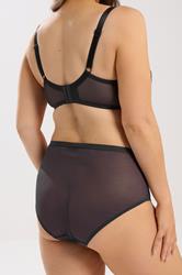 YOURS Plus Size Purple Floral Lace Mesh Full Briefs | Yours Clothing 2