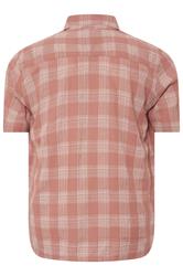 BadRhino Big & Tall Pink Textured Check Print Shirt | BadRhino 8