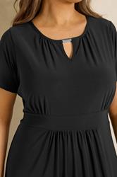 EVANS Plus Size Black Bar Detail Dress | Evans 4