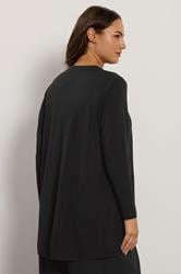 EVANS Plus Size Black Chiffon Hem Blouse | Evans 2