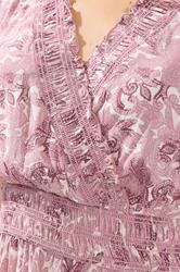 LTS Tall Women's Pink Floral Shirred Maxi Dress | Long Tall Sally 5