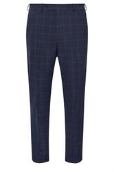 BadRhino Tailoring Big & Tall Navy Blue & Rust Orange Tweed Trousers
