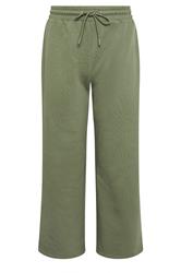 M&Co Petite Khaki Green Wide Leg Joggers