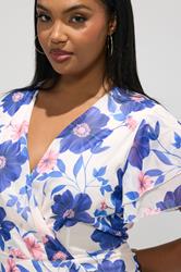 YOURS LONDON Plus Size White Floral Ruffle Maxi Dress | Yours Clothing 4