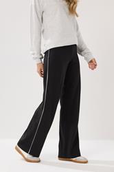 LTS Tall Black Striped Wide Leg Leggings | Long Tall Sally 1