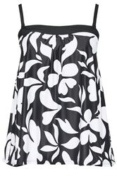 YOURS Plus Size Black Floral Print Tankini Top | Yours Clothing 9