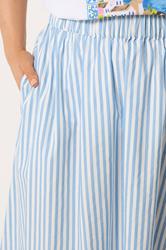 YOURS Plus Size Blue Stripe Poplin Skirt | Yours Clothing 4