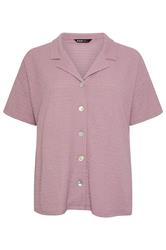 YOURS Curve Pink Textured Shirt