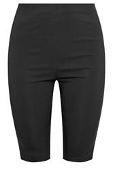 YOURS Curve Black Bengaline Capri Shorts