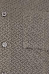 BadRhino Big & Tall Beige Brown Jersey Textured Overshirt | BadRhino 8