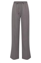 LTS Tall Grey Tie Waistband Wide Leg Trousers