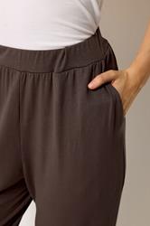 M&Co Chocolate Brown Cropped Hareem Trousers | M&Co 4