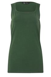 LTS Tall 2 PACK Women's Forest Green & Natural Brown Vest Tops | Long Tall Sally 9