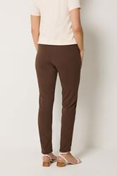 LTS Tall Chocolate Brown Slim Leg Trousers | Long Tall Sally 2