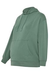 BUMP IT UP MATERNITY Curve Green Zip Side Nursing Hoodie