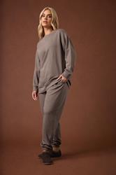 YOURS Plus Size Chocolate Brown Sweatshirt | Yours Clothing 1