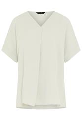 EVANS Curve Ecru White Front Pleat Blouse