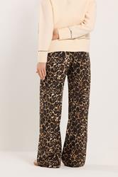 LTS Tall Women's Brown & Black Leopard Print Wide Leg Trousers | Long Tall Sally 2