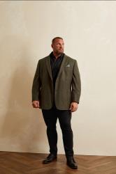 BadRhino Tailoring Big & Tall Brown Tweed Checked Suit Jacket | BadRhino 1