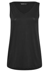 YOURS Curve Black V-Neck Core Vest Top