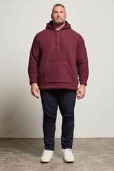 BadRhino Big & Tall Burgundy Borg Lined Fleece | BadRhino 1