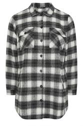 YOURS Curve Black & White Check Shacket